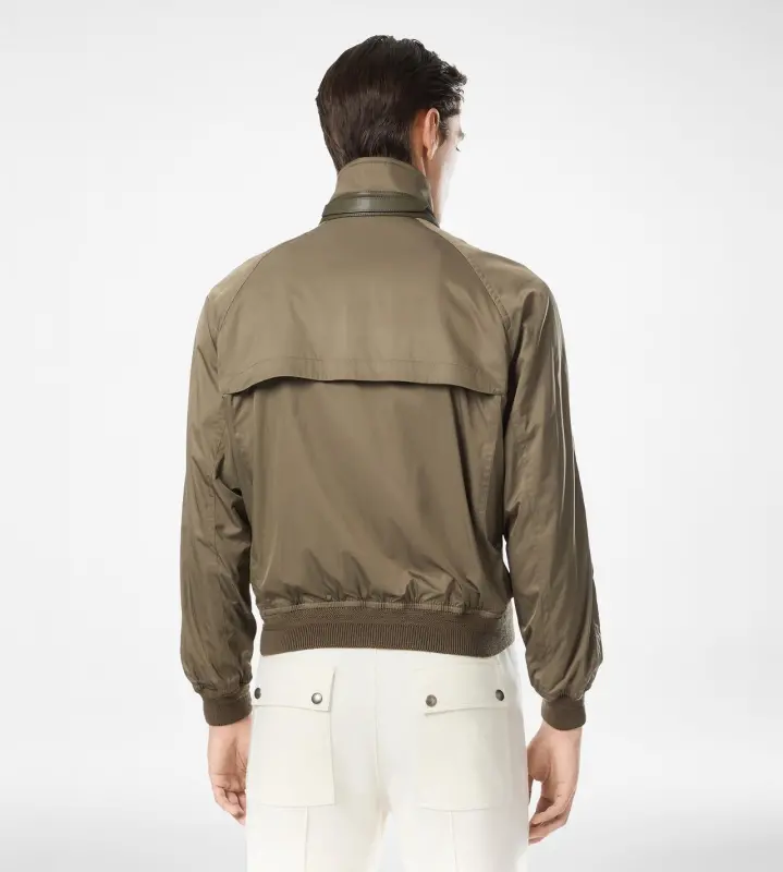 CASHMERE-LINED BLOUSON OLIVE GREEN online